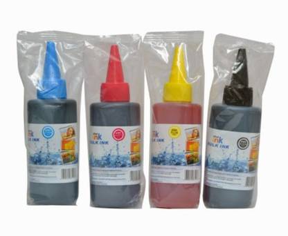 Printcare Refill ink For Use In HP DeskJet Ink Advantage 2335 Multi-function Color Printer (White, Purple, Ink Cartridge) Black + Tri Color Combo Pack Ink Bottle