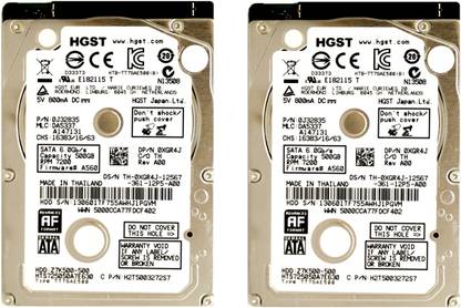 Hgst Solid Performance and reliability. 500 GB Laptop Internal Hard Disk Drive (HDD) (Pack of Two Quantity)