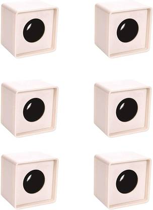 WON ABS Injection Molding Square Cube Interview Mic Microphone Logo Flag Station Logo -White PACK OF 6 Flag Logo