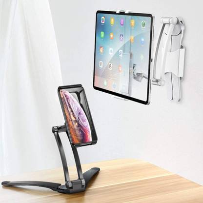 Hold up Kitchen Tablet Stand Wall Mount Adjustable, Stand 2-in-1 Kitchen Wall/Tabletop Desktop Mount Recipe Holder Stand Mobile Holder