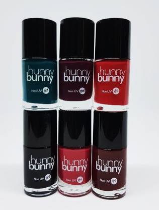 HUNNY BUNNY Nail Paint Combo-99,96,09,50,51,82 Multicolor