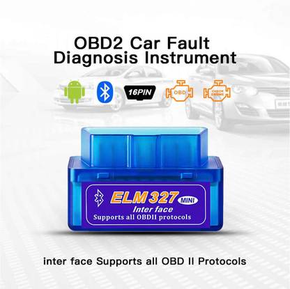FStyler Imported Mini ELM327 Bluetooth ELM 327 V2.1 Interface OBD2/OBD II Auto Car Diagnostic Scanner with Software CD OBD Reader
