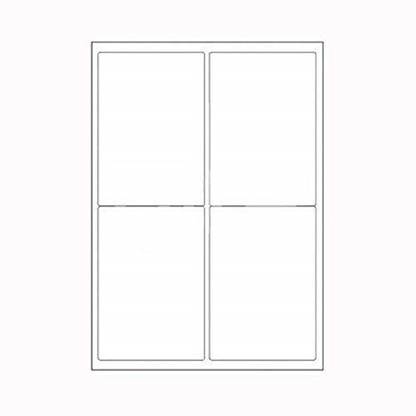 ShikharRetails Easyship Sticky Labels (A4 Size Sheet with 4 Pre-Cut Labels Per Sheet) - to Print Order Labels & Invoices (4 Label in 1 Sheets) 10 Sheets Self adhesive Paper Label