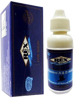 REX Wheat Germ Oil Pet Supplement with high natural source of Vitamin E and essential Fatty Acids. For Birds,Guinea,Pigs & Rabbit 20 Ml Pet Health Supplements