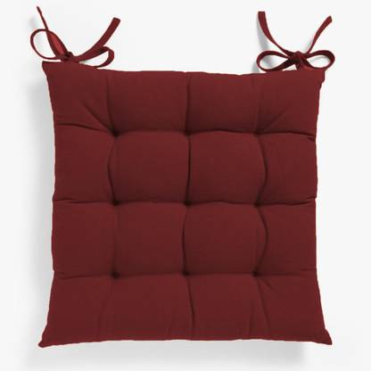 Angel Mommy Cotton Single Chair Cushion Cotton Solid Chair Pad Pack of 1