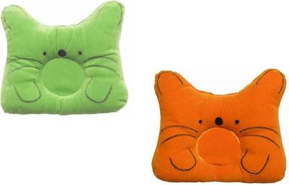 Globe paradise Polyester Fibre Solid Baby Pillow Pack of 2