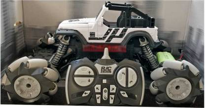 Jsk enterprise Remote Control 2.4 Ghz ,1:16 Scale Rechargeable Twist Climbing Drift Jeep Car With New Side Drive Drift Rock Crawler Monster High Speed Stunt Drift Off-Road Climbing Car with 360°Rotation, LED Lights and Music - Multicolor