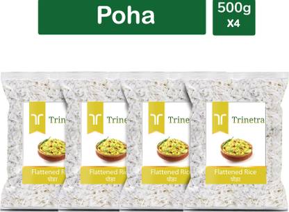 Trinetra Best Quality Poha (Flattened Rice)-500gm (Pack Of 4) Poha