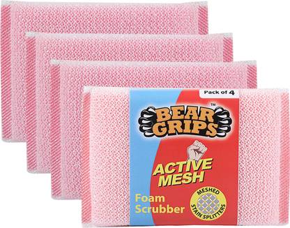 Bear Grips Active mesh scrubber with net for all utensils type dish washing and oily stains cleaning Scrub Sponge