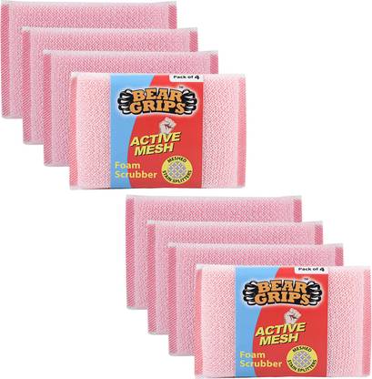 Bear Grips Active mesh scrubber with net for all utensils type dish washing and oily stains cleaning Scrub Sponge