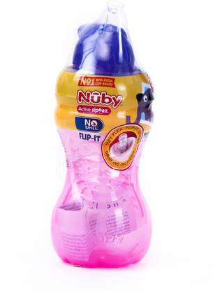 NUBY Flip-IT Straw Cup(Sipper) for your child (Pink & Purple) with 10 oz/300ml