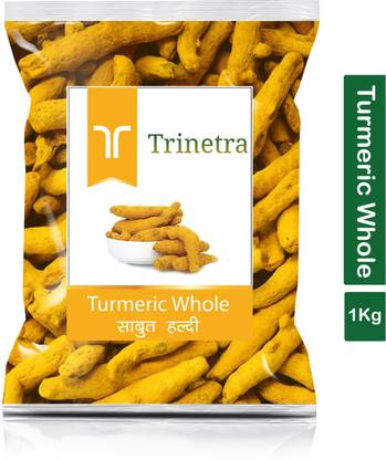 त्रिनेत्र Premium Quality Haldi Sabut (Turmeric)-1Kg (Pack Of 1)