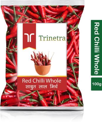 Trinetra Premium Quality Lal Mirch Sabut (Red Pepper)-100gm (Pack Of 1)