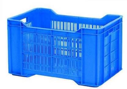Nilkamal Plastic Multi-Purpose Use Crates (Blue) Storage Basket