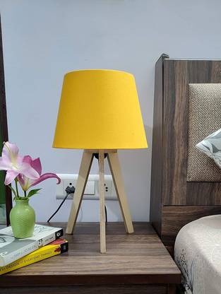 PlyPandit Tripod Table Lamp with All Fresh Color and Finishes (Yellow) Table Lamp