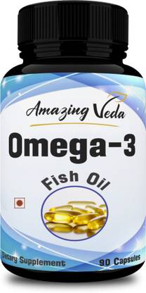 Amazing Veda Vegan Omega-3 Supplement for Fish Oil Alternative! Plant Based DHA & EPA Algae