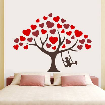 StickMe Tree - Swing - Heart - Heart Tree - Wall Sricker-SM975