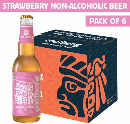 coolberg Strawberry Non Alcoholic Beer - 330ml (Pack of 6) Glass Bottle