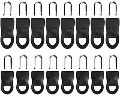 Outus 16 Pieces Replacement Zipper Tags Zip Fixer For Clothes Or Bags,