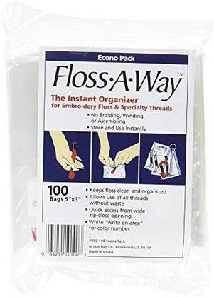 ACTION Bag Floss A Way Organizer 3 Inch X 5 Inch 100 Pack Fl100 (2-Pack)