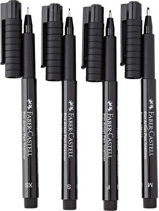 FABER-CASTELL PITT ARETIST PEN SET 4 BLACK(XS,S,F,M)