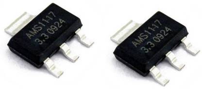 Technical hut 2 Pieces AMS1117-3.3V, 1A, SOT-223 Voltage Regulator IC Electronic Components Electronic Hobby Kit