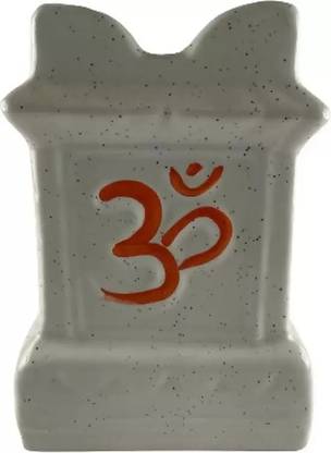 OriginalCeramics MEDIUM TULSI SHAPE CERAMIC POT(WHITE) Plant Container Set