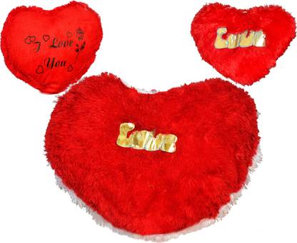 A S enterprize Heart shape Soft toys RED Pack of 3  - 35 cm