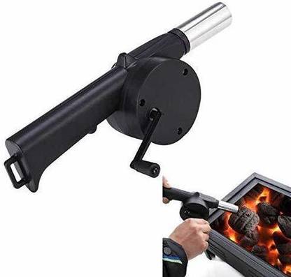 kayru Handy Crank Mini Fan Air Blower for BBQ Picnic Outdoor Camping Cooking Tool Air Blower