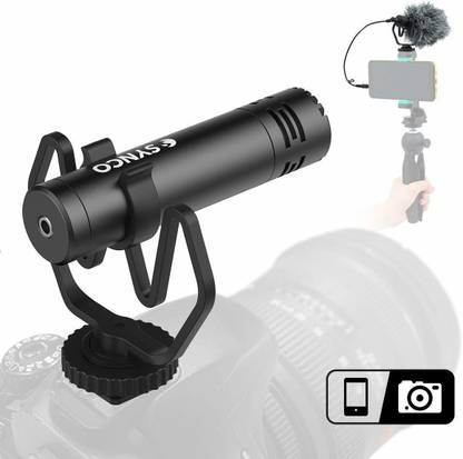 SYNCO Mic-M1 On-Camera Shotgun Mic Video Microphone with Shock Mount Windshield for DSLR, Camera, Smartphone, Camcorder, Audio Mixer, Recorder, PC Microphone
