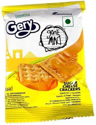 Gone Mad Gery Cheese Cracker Pack of 3(60 pcs) Cream Filled Biscuit