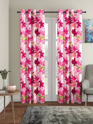 Flipkart SmartBuy 210 cm (7 ft) Door Polyester Room Darkening Curtain (Pack Of 2)