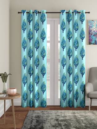 Flipkart SmartBuy 270 cm (9 ft) Polyester Semi Transparent Long Door Curtain (Pack Of 2)