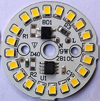 ERHIndia (Pack of 10) 9 WATT DOB (Direct On Board) White Color LED Bulb Raw Material of 9 Watt DOB Electronic Components Electronic Hobby Kit