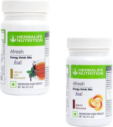 HERBALIFE Afresh Energy Drink Mix - Tulsi Flavor & Elaichi For Weight Loss Energy Drink