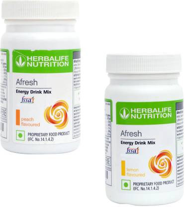 HERBALIFE Afresh Energy Drink Mix - Peach Flavor & Lemon For Weight Loss Energy Drink
