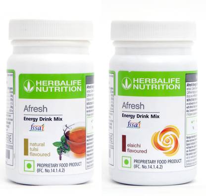 HERBALIFE Afresh Energy Drink - Tulsi Flavor & Elaichi Flavor For Weight Loss Energy Drink
