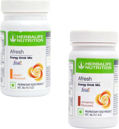 HERBALIFE Afresh Energy Drink Mix - Peach Flavor & Cinnamon For Weight Loss Energy Drink