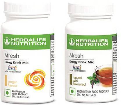 HERBALIFE Afresh Energy Drink Mix - Ginger Flavor & Tulsi Flavor For Weight Loss Energy Drink