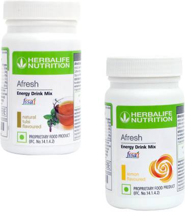 HERBALIFE Afresh Energy Drink Mix - Tulsi Flavor & Lemon For Weight Loss Energy Drink