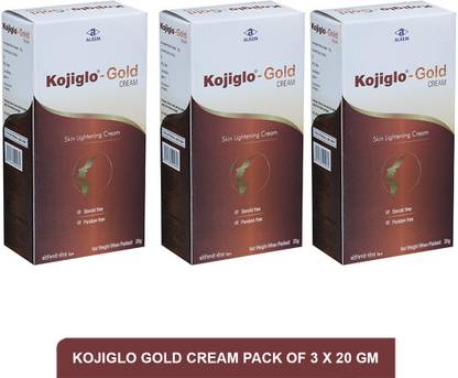 ALKEM Kojiglo Gold Cream For Dark Spots And Hyper-pigmentation (Pack of 3) 20g