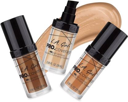 L.A. Girl PRO Coverage HD Foundation, Warm Caramel Foundation