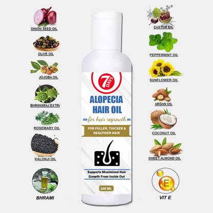 7 Days Alopecia Hair loss Treatment Oil for hair Regrowth hair loss dandruff control Hair Oil