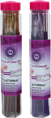 patel's 24 Carate Gold+Sadabahar Agarbatti Combo Of 200gm 24 Carate Gold 100gm, Sadabahar 100gm