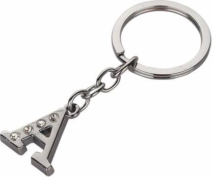 Grazy Alphabet Initial Name" A" Metal Personalized Keychain Custom Keyring Key Chain