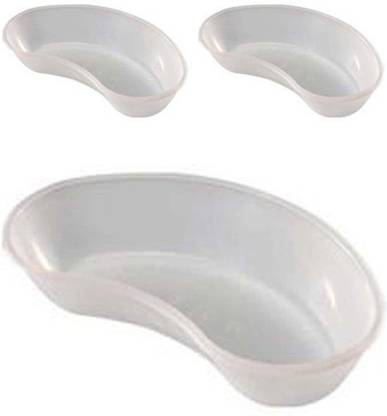 MEDSOR IMPEX Premium or-grade Reusable kidney tray for Surgical/ Medical / Vet / Tattooist /Beauty pack of 3 (6inch*3) Reusable Kidney Dish