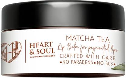 Heart And Soul Matcha Tea Lip Balm for pigmented lips; Crafted with Care; No SLS; No Parabens Matcha Tea