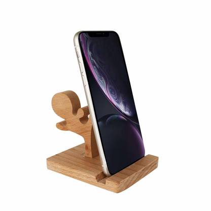 One Click Steam Beach Wooden Phone Holder for Desk .Compatible with Any Size Mobile. A Handmade Wooden Mobile Phone Stand,Different Handmade Animal Phone Holder for Phone Desk Decoration (Cat) Mobile Holder