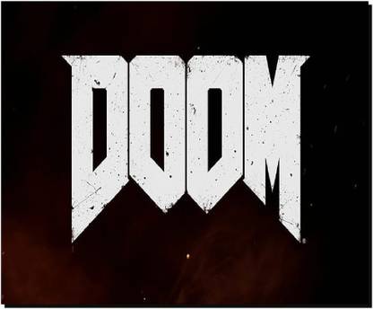 SKY DOT doom game logo screen shot typographic Mousepad