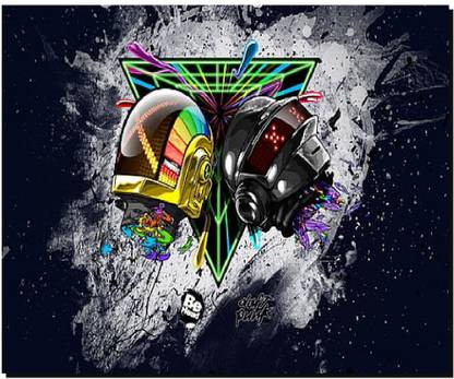 SKY DOT daft punk digital art helmet artwork Non Slip Base Mousepad